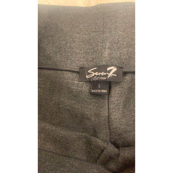 Gray Stretch Pull On Pants - Picture 3 of 6